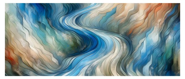 Slika - Apstraktni tok (120x50 cm)