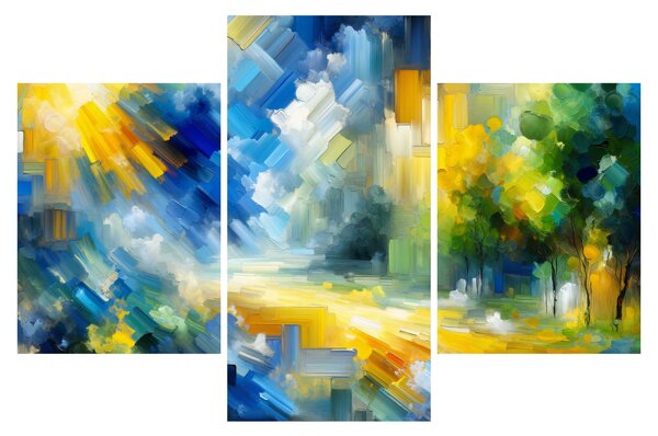 Slika - Apstraktni sunčani dan (90x60 cm)
