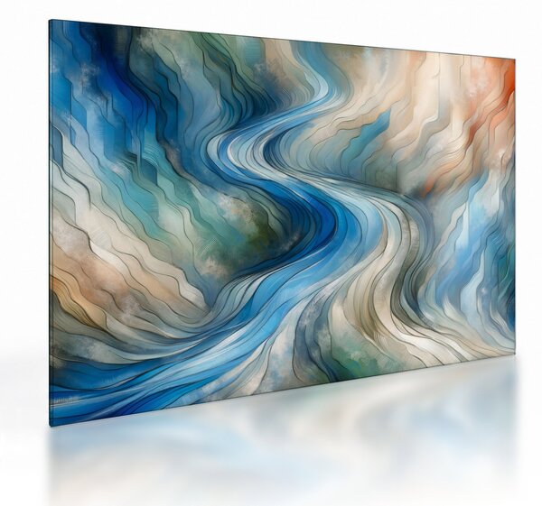 Staklena slika - Apstraktni tok (70x50 cm)