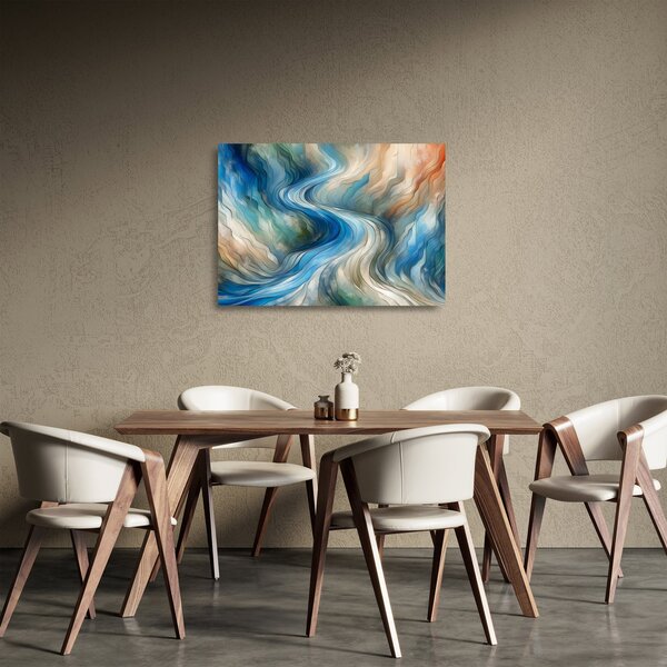 Staklena slika - Apstraktni tok (70x50 cm)