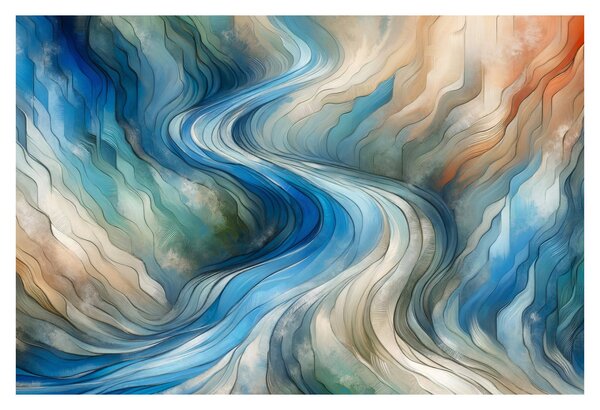 Slika - Apstraktni tok (90x60 cm)