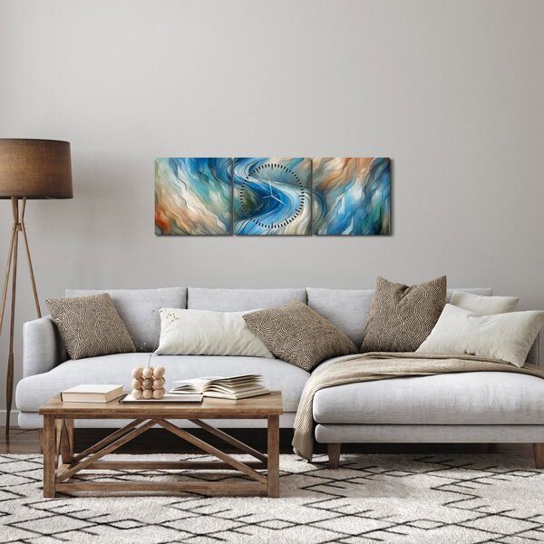 Slika - Apstraktni tok (sa satom) (90x30 cm)