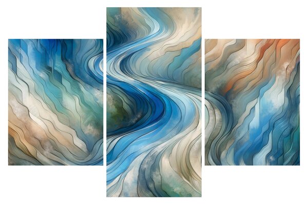 Slika - Apstraktni tok (90x60 cm)