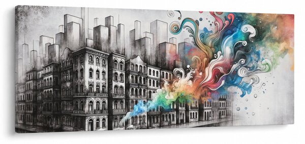 Slika - Industrijski život (120x50 cm)