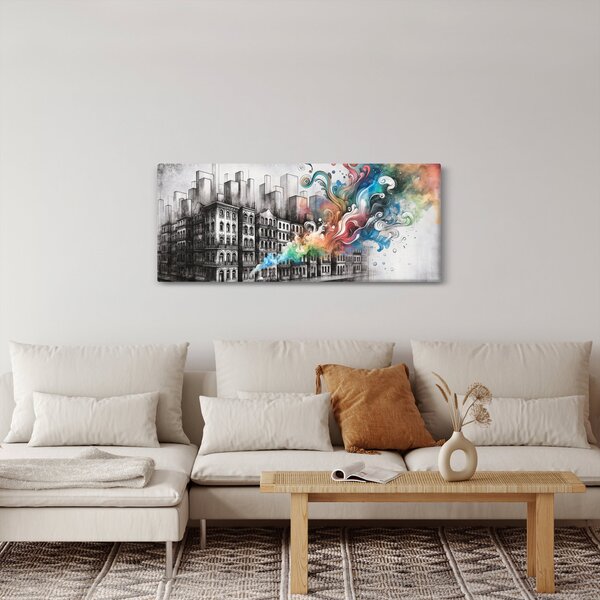 Slika - Industrijski život (120x50 cm)