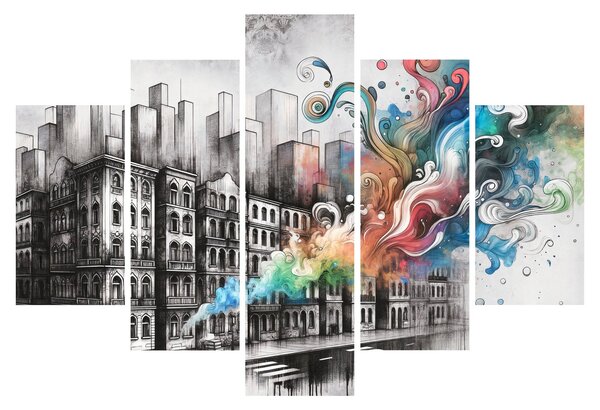 Slika - Industrijski život (150x105 cm)