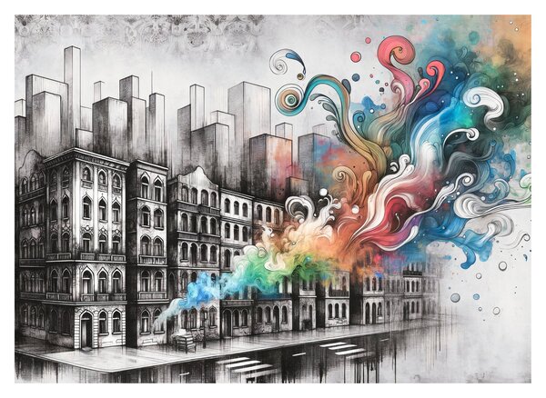 Slika - Industrijski život (70x50 cm)