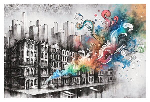 Slika - Industrijski život (90x60 cm)