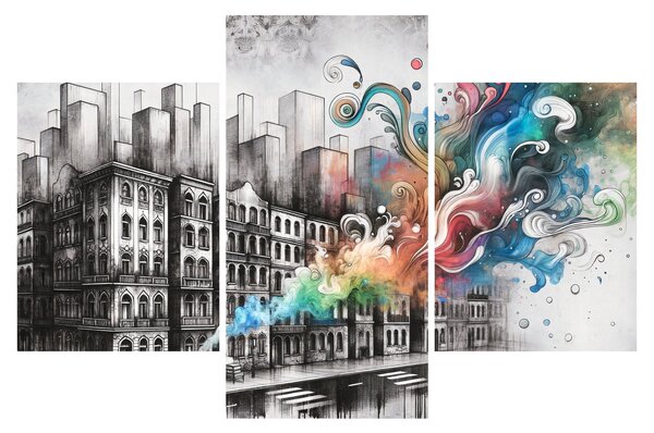 Slika - Industrijski život (90x60 cm)