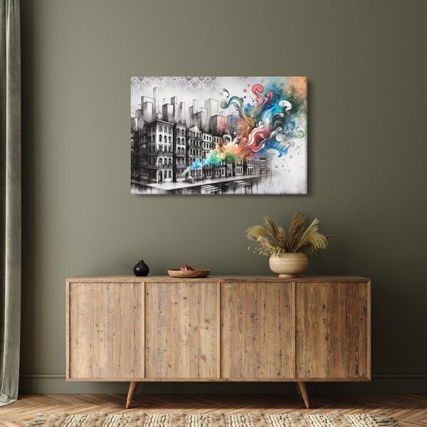 Slika - Industrijski život (90x60 cm)