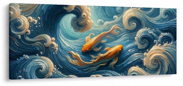 Slika - Zlatne ribe (120x50 cm)