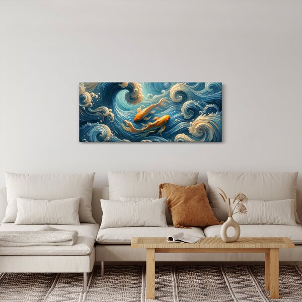 Slika - Zlatne ribe (120x50 cm)
