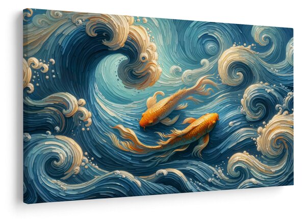 Slika - Zlatne ribe (90x60 cm)