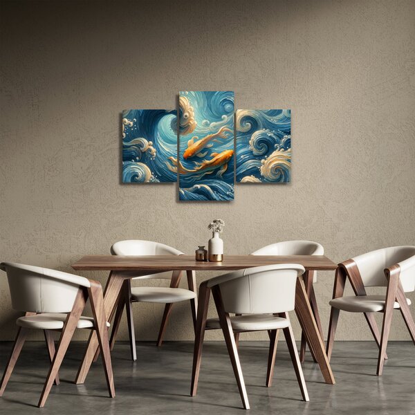 Slika - Zlatne ribe (90x60 cm)