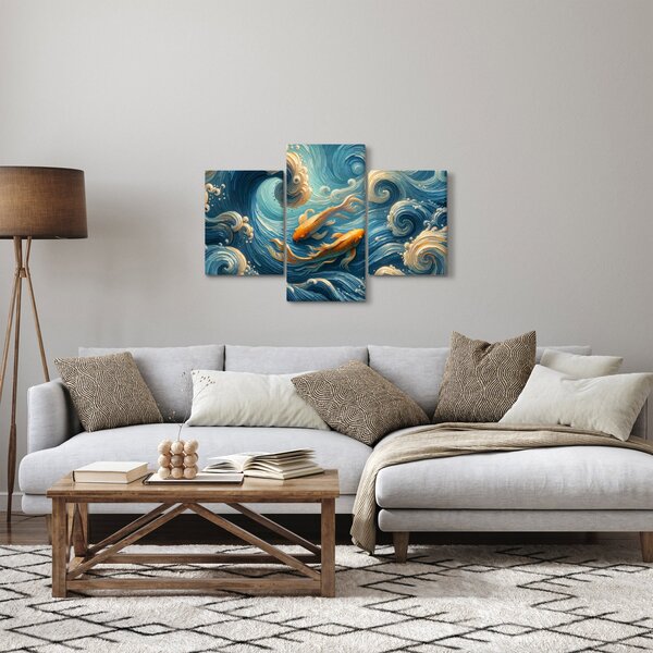 Slika - Zlatne ribe (90x60 cm)