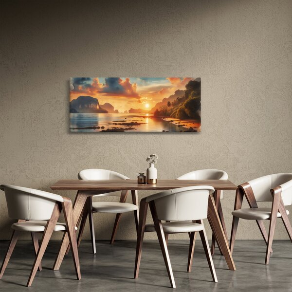 Slika - Pogled s plaže (120x50 cm)