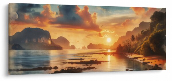 Slika - Pogled s plaže (120x50 cm)