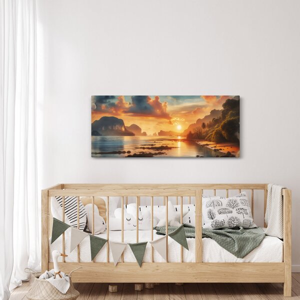 Slika - Pogled s plaže (120x50 cm)