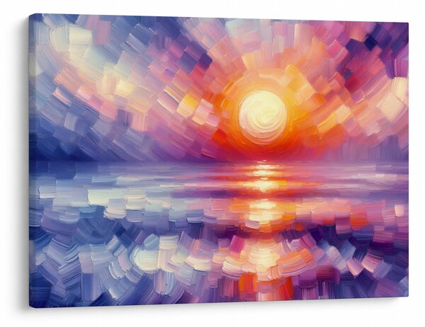 Slika - Umjetnički obojeni zalazak sunca (70x50 cm)