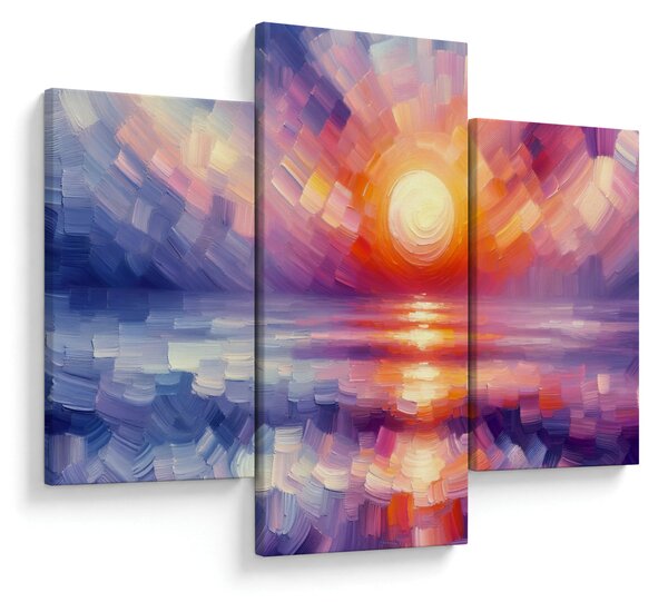 Slika - Umjetnički obojeni zalazak sunca (90x60 cm)