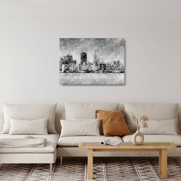 Staklena slika - Grad umjetnosti kave (70x50 cm)