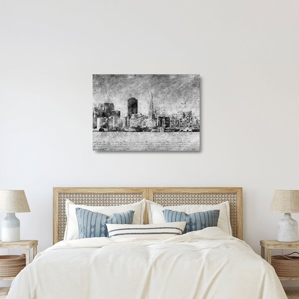 Staklena slika - Grad umjetnosti kave (70x50 cm)