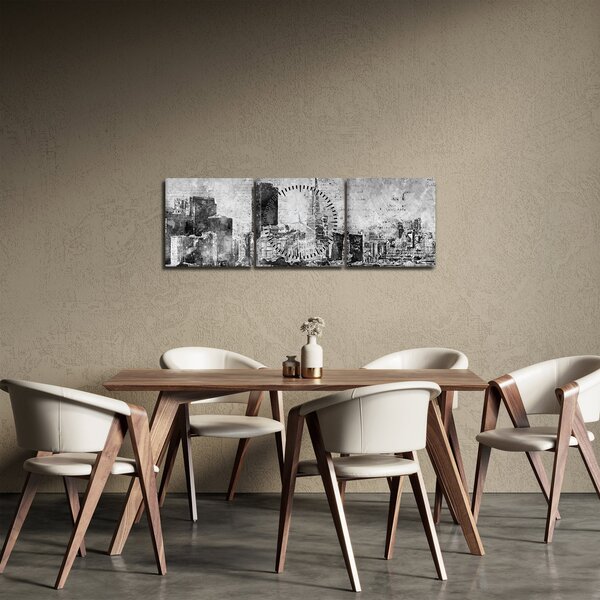 Slika - Grad umjetnosti kave (sa satom) (90x30 cm)