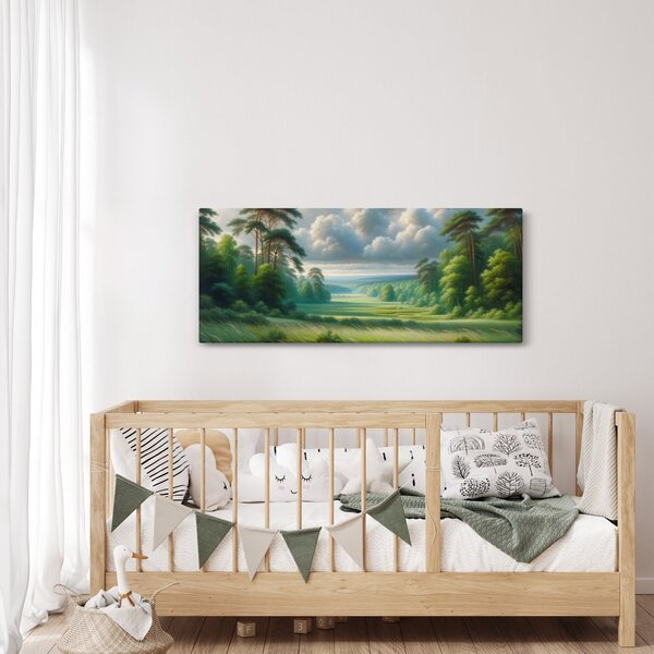Slika - Zeleni krajolik (120x50 cm)