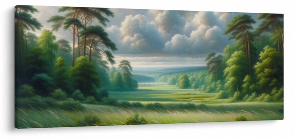 Slika - Zeleni krajolik (120x50 cm)
