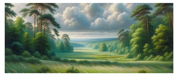 Slika - Zeleni krajolik (120x50 cm)