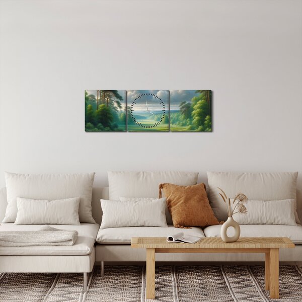 Slika - Zeleni krajolik (sa satom) (90x30 cm)