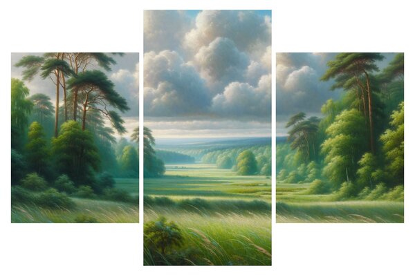 Slika - Zeleni krajolik (90x60 cm)