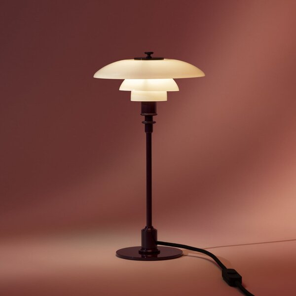 Stolne Lampa Louis Poulsen, PH 2/1, Crvena, Dnevna soba, Staklo, Dizajn