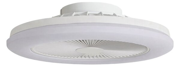 Vedin LED stropni ventilator, Ø 45 cm, RGBW, prigušiv, bijeli, DC - Lindby Lindby, Vedin, prigušiv, Bijela, Dnevna soba, Plastika, Moderan