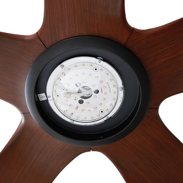 Omendo LED stropni ventilator, crni, DC, tih, CCT - Lucande Lucande, Omendo, prigušiv, Crno, Dnevna soba, Metal, Moderan