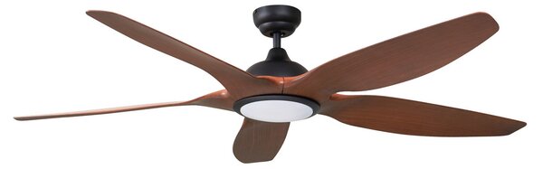 Omendo LED stropni ventilator, crni, DC, tih, CCT - Lucande Lucande, Omendo, prigušiv, Crno, Dnevna soba, Metal, Moderan
