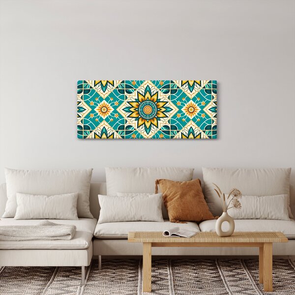 Slika - Tirkizni uzorak (120x50 cm)