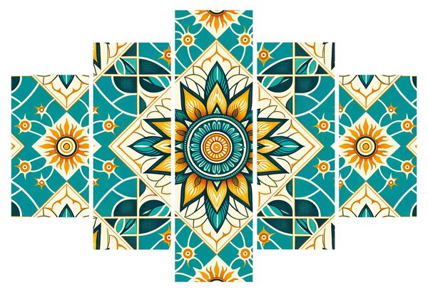 Slika - Tirkizni uzorak (150x105 cm)