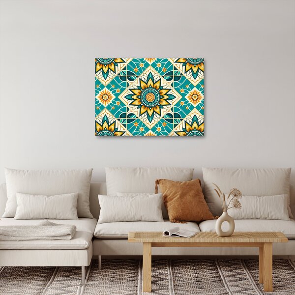 Slika - Tirkizni uzorak (70x50 cm)