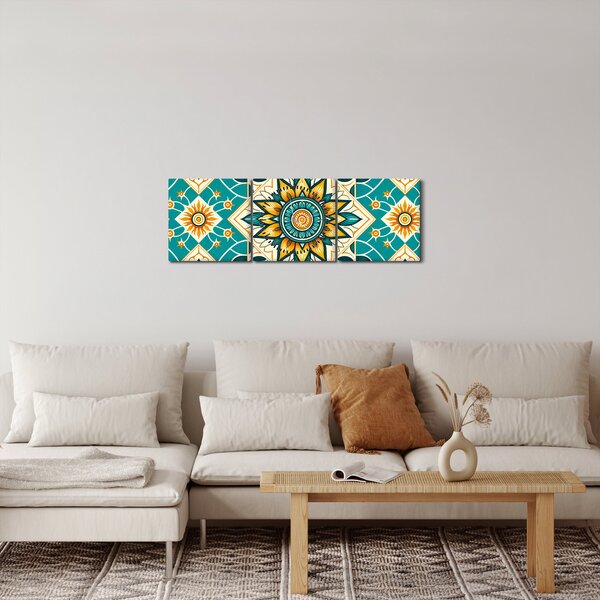 Slika - Tirkizni uzorak (sa satom) (90x30 cm)