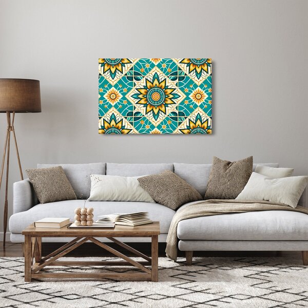Slika - Tirkizni uzorak (90x60 cm)