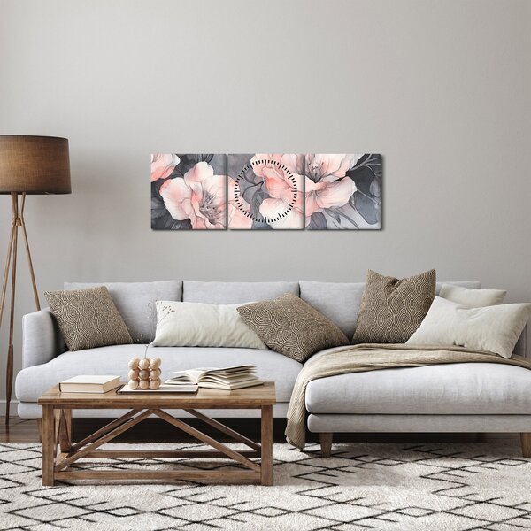 Slika - Skica cvjetova (sa satom) (90x30 cm)