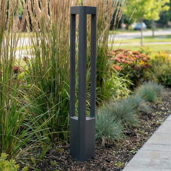 Lucande LED putna svjetiljka Pirron, 80 cm, trokutasta, IP54, Crno, Metal
