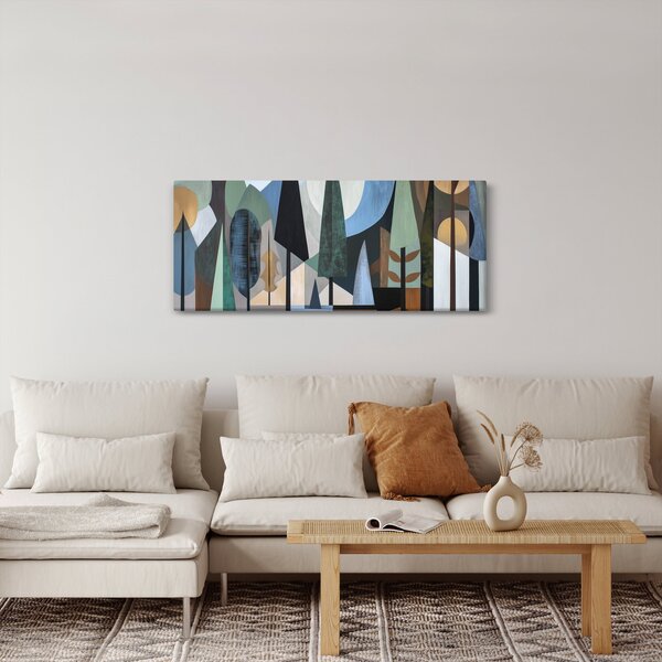 Slika - Prirodna geometrijska apstrakcija II. (120x50 cm)
