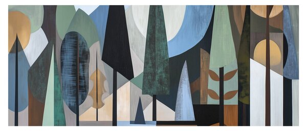 Slika - Prirodna geometrijska apstrakcija II. (120x50 cm)