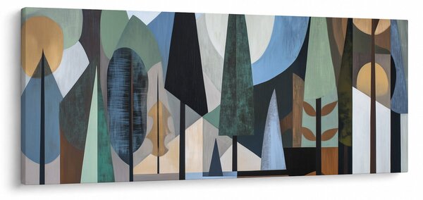 Slika - Prirodna geometrijska apstrakcija II. (120x50 cm)