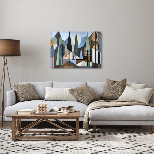 Staklena slika - Prirodna geometrijska apstrakcija II. (70x50 cm)