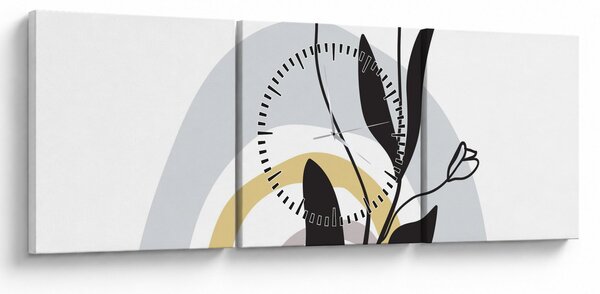 Slika - Cvijeće u vazi N⁰1 (sa satom) (90x30 cm)