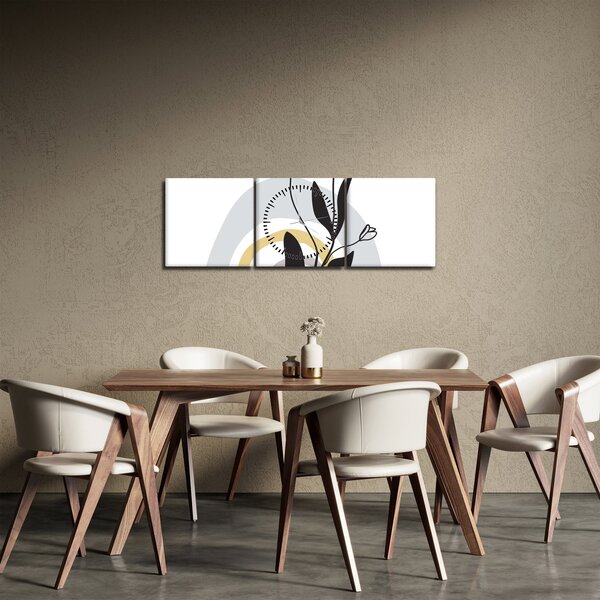 Slika - Cvijeće u vazi N⁰1 (sa satom) (90x30 cm)