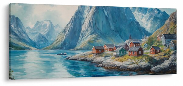 Slika - Norveško selo (120x50 cm)
